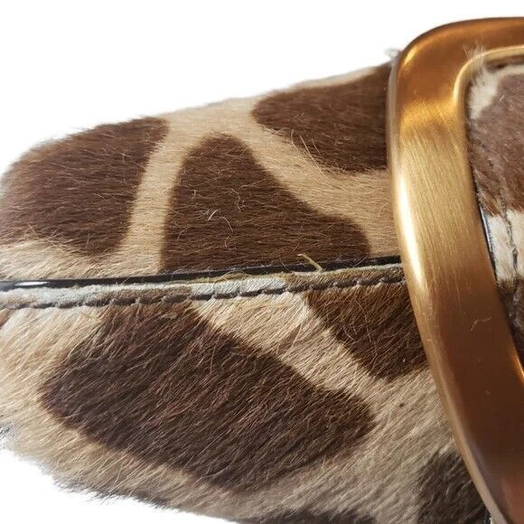 Prada Vintage Calf Hair Giraffe Print Buckle Kitten Heels~$585 - Picture 8 of 13